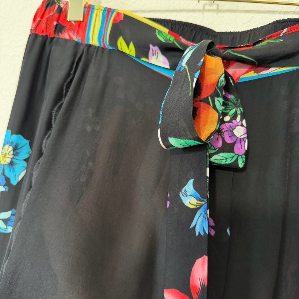 Johnny Was Albany Wide Leg Floral Beach Pool Pants - S - Picture 6 of 8